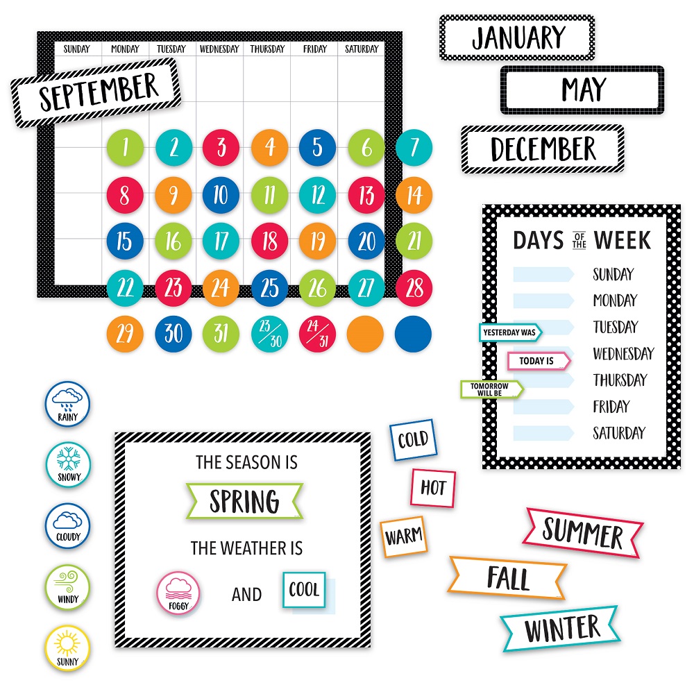 Core Decor Calendar Bulletin Board Set Teacher Direct